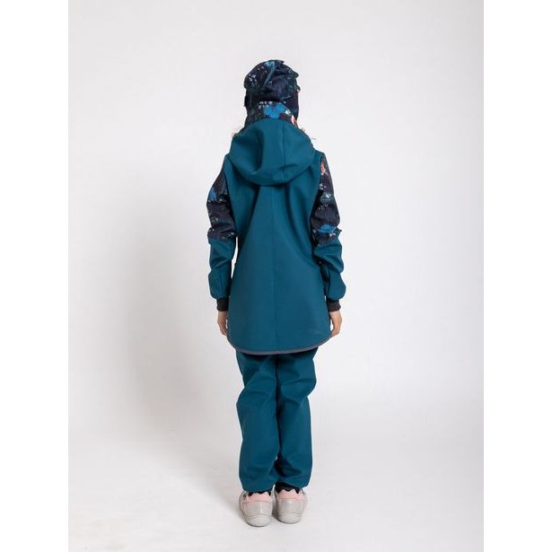 Unuo, Dívčí softshellový kabát s fleecem Street, Kobaltová, Čarovná liška