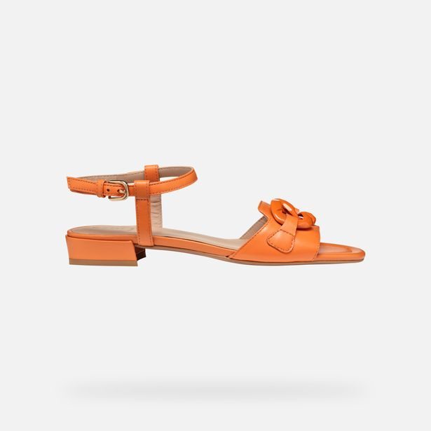 Oranžové dámské sandály Geox New Eraklia 15