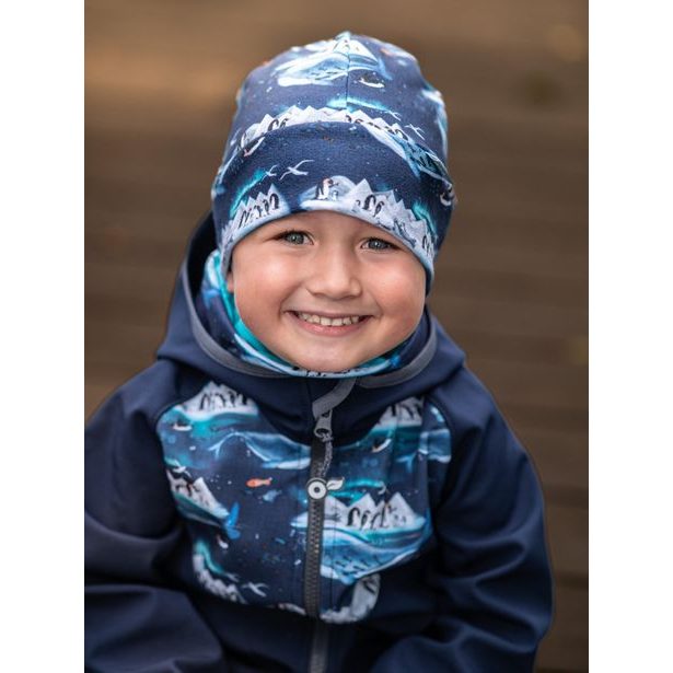 Unuo, Dětská čepice fleecová Sport, Tučňáci