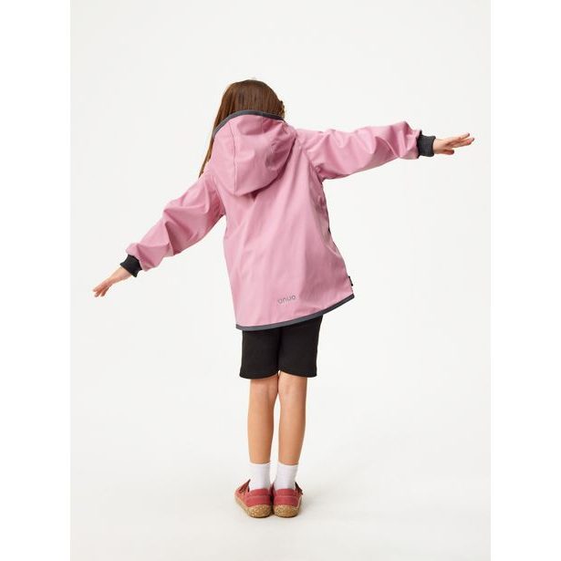 Unuo, Dětská softshellová bunda bez zateplení pružná Basic, Starorůžová