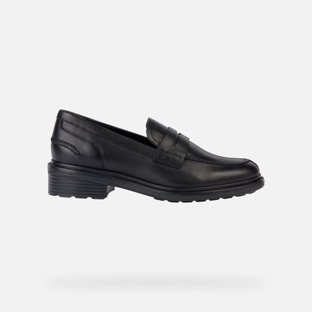 Černé dámské mokasíny Geox Walk Pleasure
