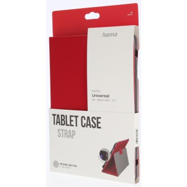 Hama Strap, univerzální pouzdro pro tablet s uhlopříčkou 9,5-11" (24-28 cm), červené
