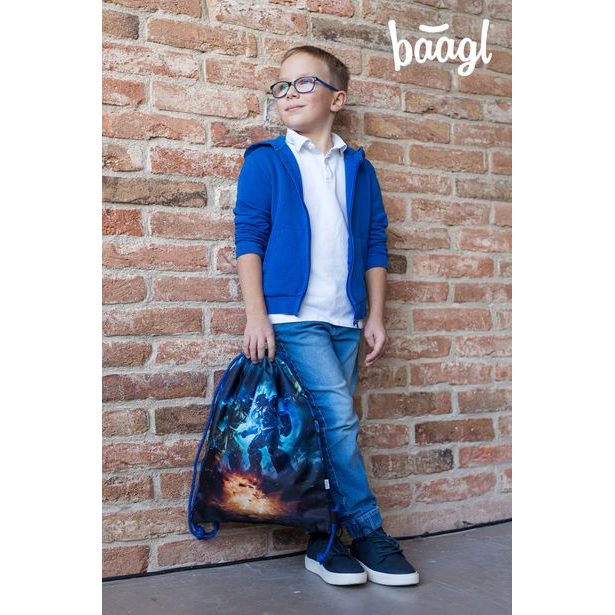 BAAGL SET 5 Ergo Roboti: aktovka, penál, sáček, zástěra, peněženka