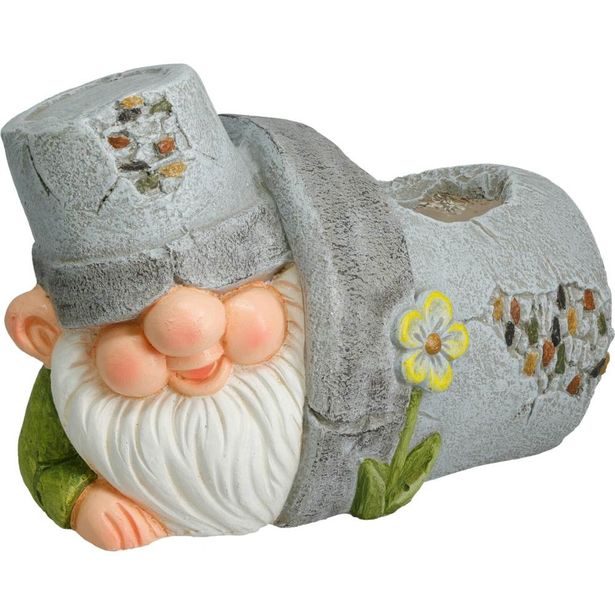 PROGARDEN Zahradní dekorace květináč trpaslík 30 x 20 x 21 cm pravá ruka KO-795250790prav