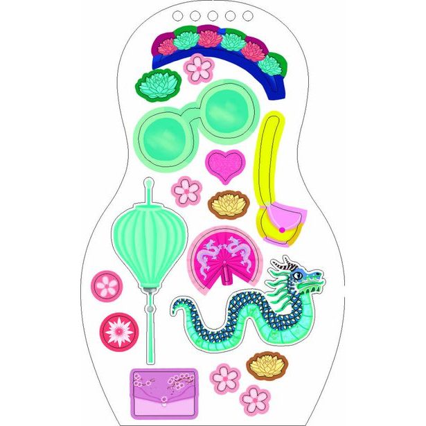 Oblékáme vietnamské panenky NGOC – Omalovánky Baagl