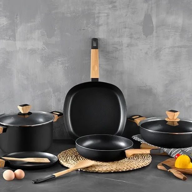 BERGNER Sada nádobí s nepřilnavým povrchem 7 ks Earth Black BG-34630-BK