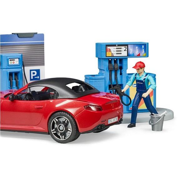BRUDER Bworld - čerpací stanice a myčka aut