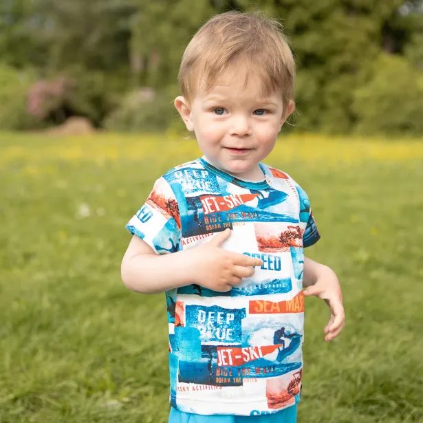 ESITO Tričko s krátkým rukávem Surfing - tyrkysová