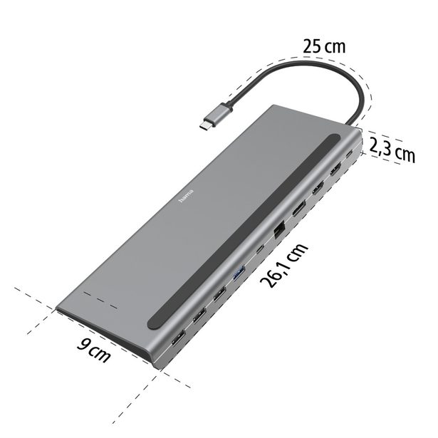Hama USB-C hub ConnectOffice Pro, 10 připojení
