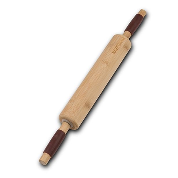 válek d x460mm, dřevo, silik.rukojeť