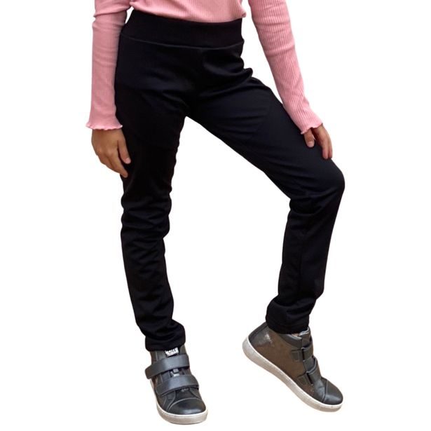 MODADETI Softshellové nepromokavé pružné legíny ADELLiNO podšité fleecem černé (DE)