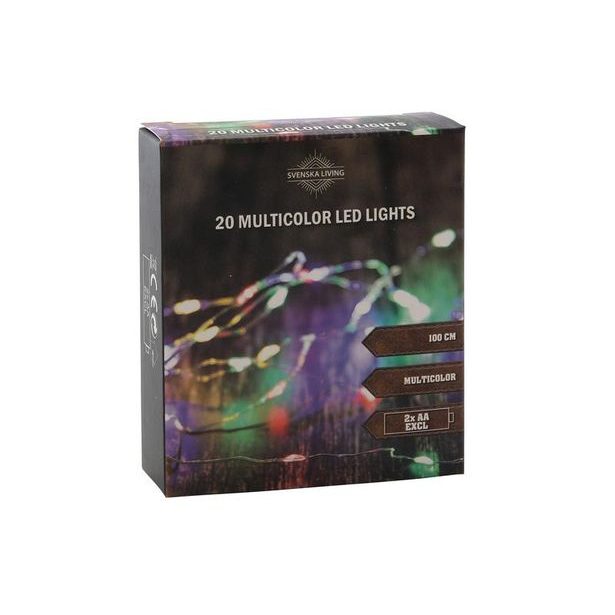 HIT ŘETĚZ 20 MULTICOLOR LED, 3XAA, STŘÍBRNÁ_hamashop