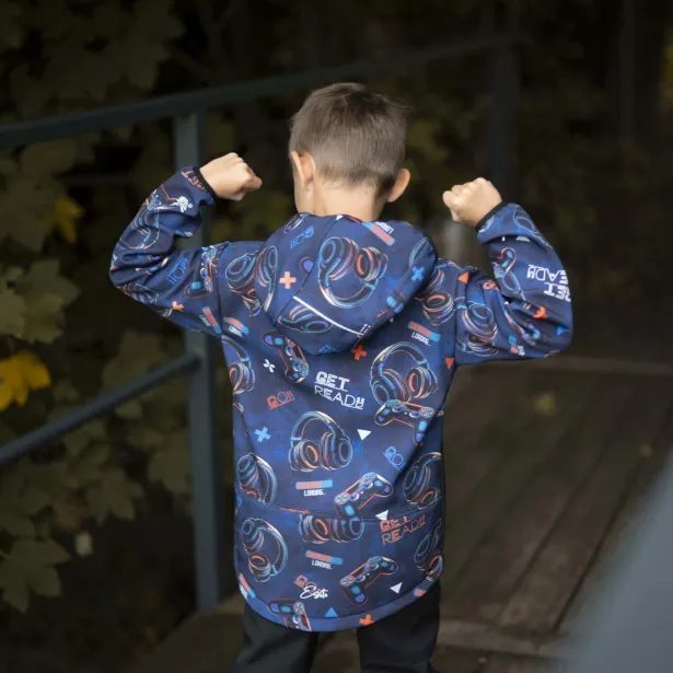 ESITO | Dětská softshellová bunda DUO Play and go - modrá / 110