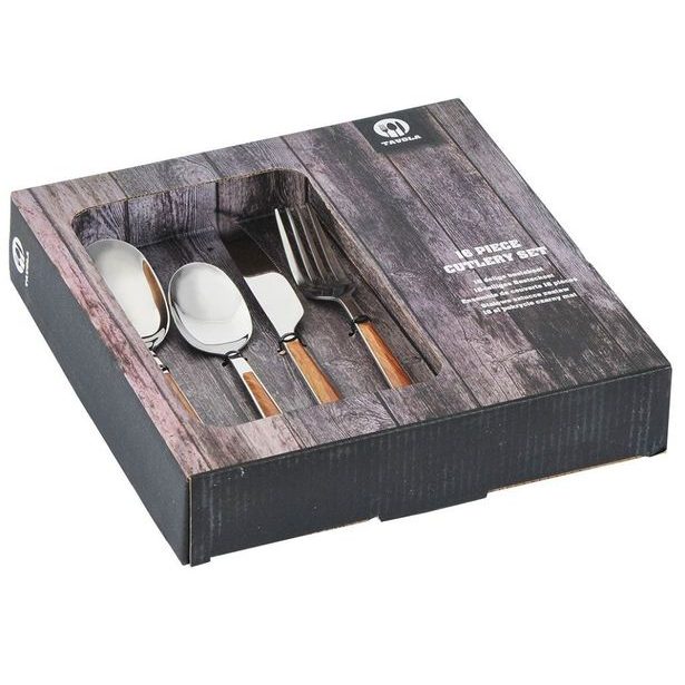 HIT Sada příborů 16 ks dřevo / nerez HT-22081576