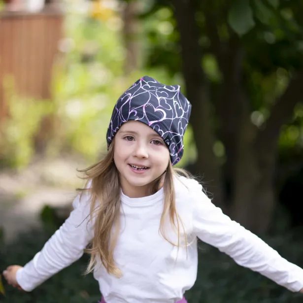 ESITO | Jarní čepice Grafitové srdce - tmavě modrá / 40