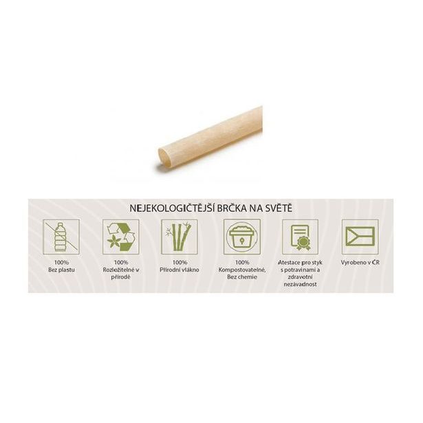brčko d 6mm, 23cm, 60ks, BAMBOO, ECO 100%rec.