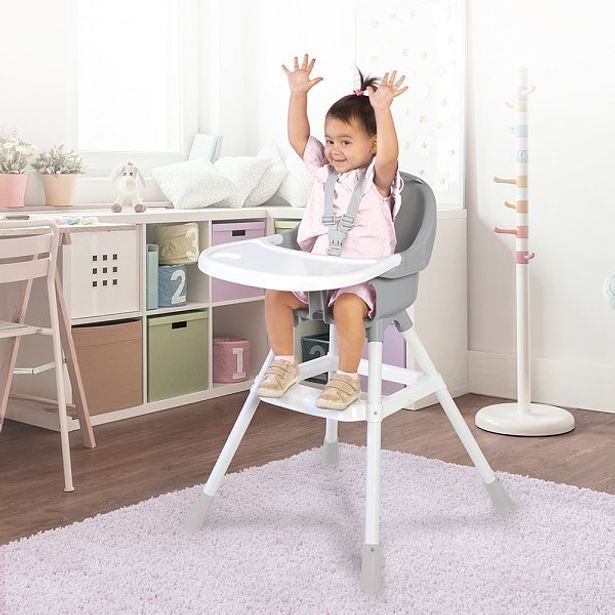 Dětská jídelní židlička bílá