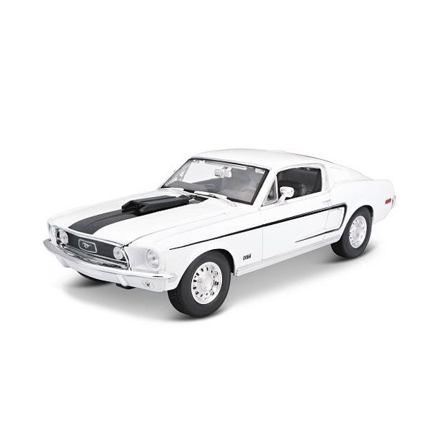 Maisto Maisto - 1968 Ford Mustang GT Cobra Jet, bílá, 1:18