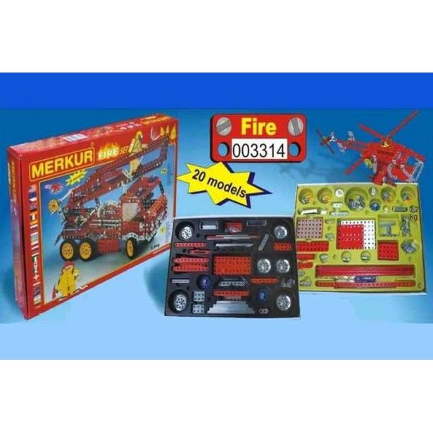 Merkur Fire Set, 708 dílů, 20 modelů