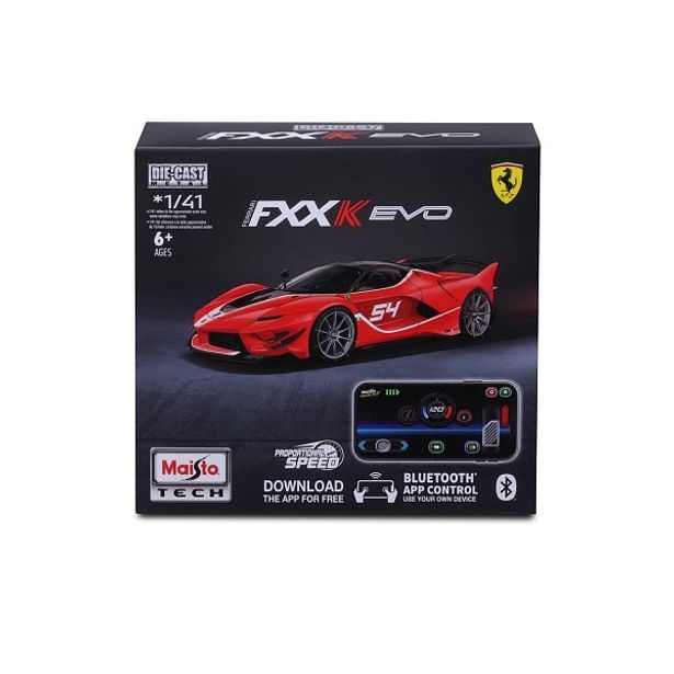 Maisto Maisto RC - DIE-CAST METAL se světly,FXX-K EVO, 1:41, 2,4GHz, USB, XTR, Bluetooth 5.0