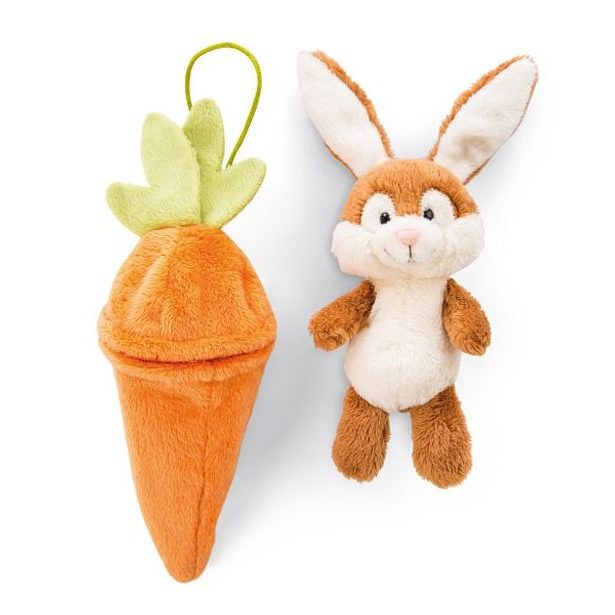 NICI NICI DISPLAY plyš Králíček v mrkvičce 15cm, 12 ks