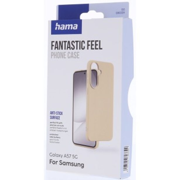 Hama Fantastic Feel, kryt pro Samsung Galaxy A57 5G, hebký povrch, béžový