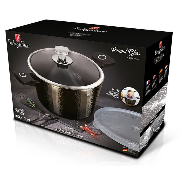 BERLINGERHAUS Kastrol s titanovým povrchem 28 cm Primal Gloss Collection 2 poklice BH-6573