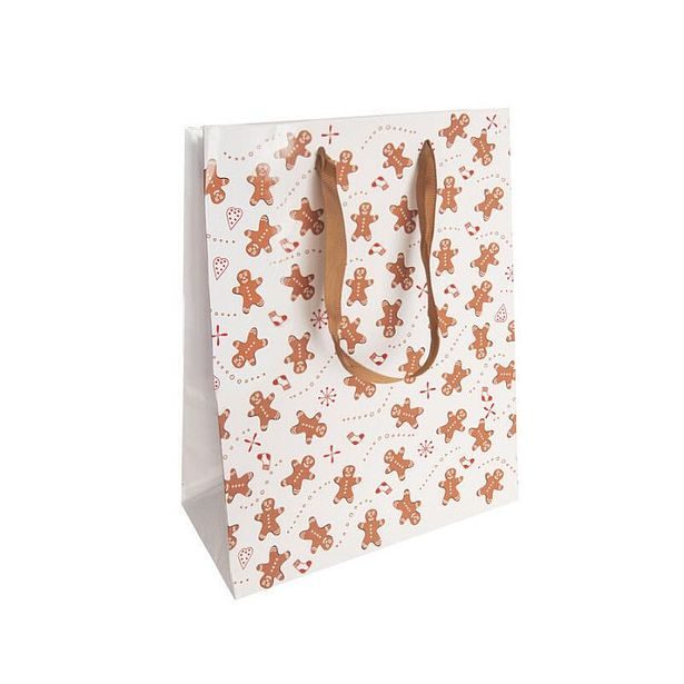 taška dárk. M, PERNÍČEK, 23x18x10cm, papír