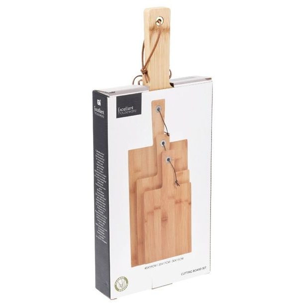 EXCELLENT HOUSEWARE Sada dřevěných prkének na krájení i servírování 3 ks KO-170490560