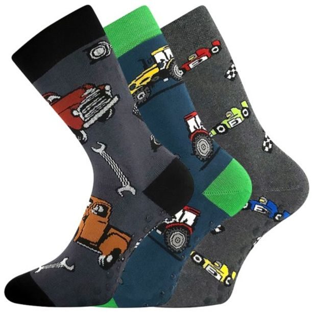Dětské protiskluzové ponožky Sibiř dětská 06 ABS auta
