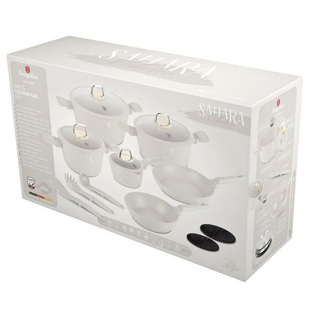 BERLINGERHAUS Sada nádobí s titanovým povrchem 15 ks Sahara Collection BH-8081