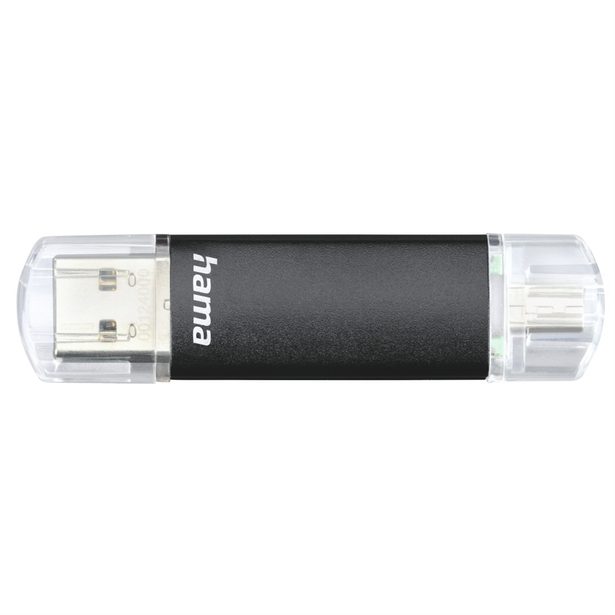 Hama USB flash disk Laeta Twin, USB 3.0, 128 GB, 40 MB/s, černý