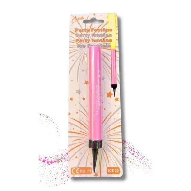 fontána C ledová 1ks, 12cm - 45 sek., růžová