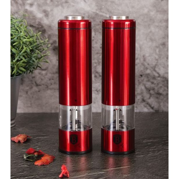 BERLINGERHAUS Mlýnek na pepř a sůl elektrický Burgundy Metallic Line BH-1907