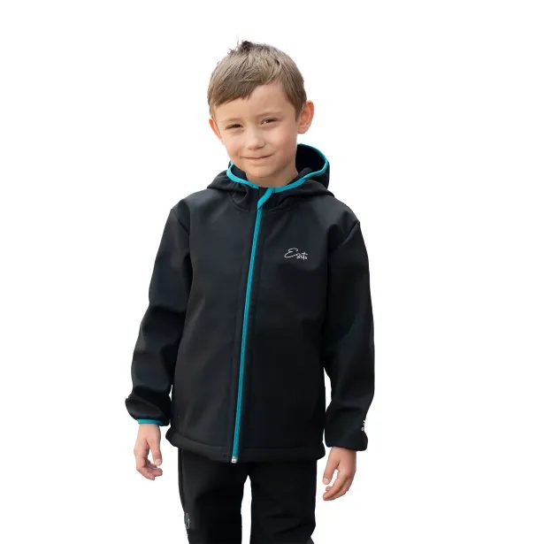 ESITO Dětská softshellová bunda DUO Turquoise - černá