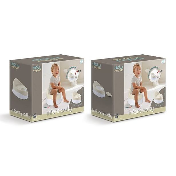 DOLU Dětský nočník s odnímatelným víčkem, béžová, 23x38x29 cm