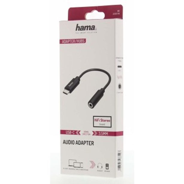 Hama audio adaptér USB-C na jack 3,5 mm, aktivní