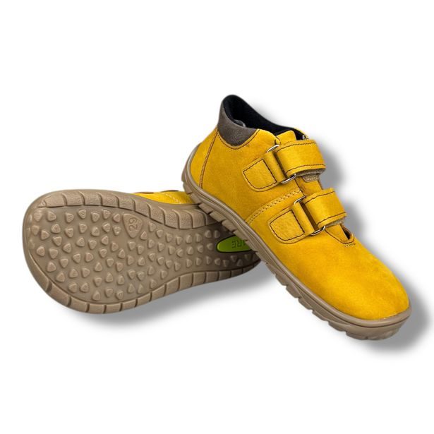 FARE BARE A5226281 – dětské barefoot kotníkové nepromokavé boty světle hnědé