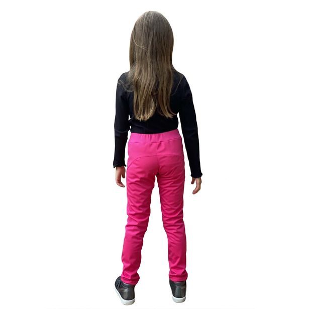 MODADETI Softshellové nepromokavé legíny ADELLiNO pružné podšité fleecem růžové (DE)