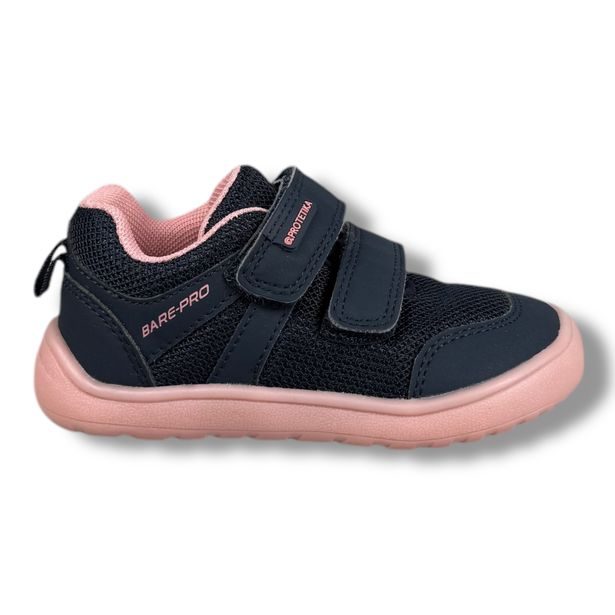 Dětská BAREFOOT celoroční obuv Protetika tmavě modré s růžovými prvky