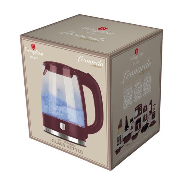 BERLINGERHAUS Rychlovarná konvice skleněná 1,7 L Leonardo Collection BH-9811