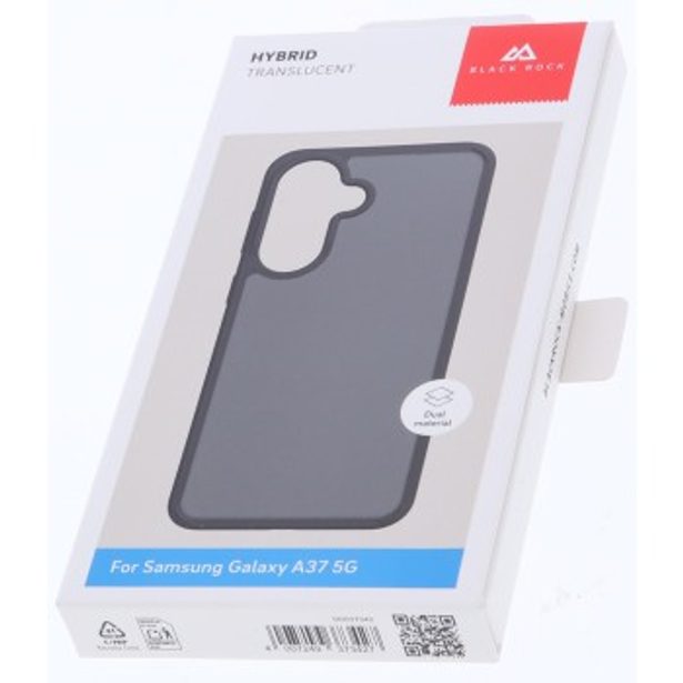 Black Rock Hybrid Case, kryt pro Samsung Galaxy A37 5G, matný, poloprůhledný černý