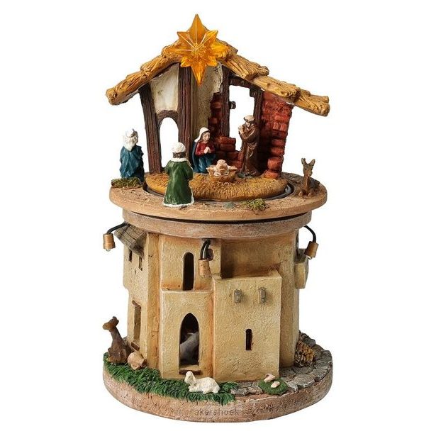 HOMESTYLING Betlém Vánoční dekorace 23 cm LED KO-ABL100030hvez