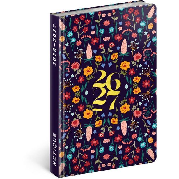 NOTIQUE 18měsíční diář Petito – Flóra 2026/2027, 11 x 16 cm