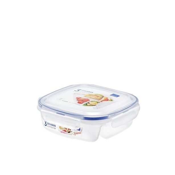 LOCKNLOCK DÓZA ČTVERCOVÁ LOCK SE 3 PŘIHRÁDKAMI, 750ML / 17,5X6,5CM_hamashop