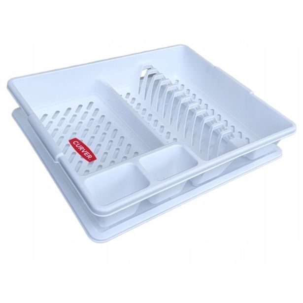 odkapávač 47x38x 8,5cm, LARGE, bílý, na nádobí, Tontarelli