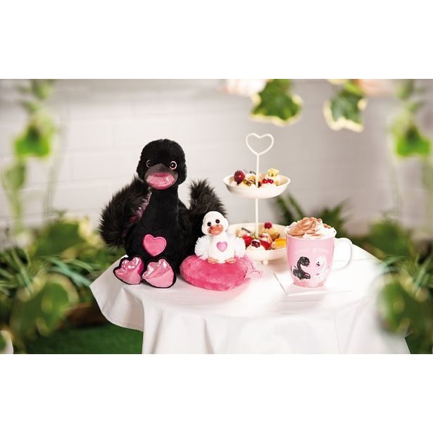 NICI NICI plyš Love Bílá labuť se srdíčkem 10cm, GREEN