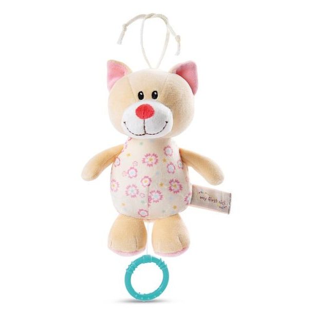 NICI NICI MFN plyš Kočička na zavěšení s hracím strojkem, 18cm