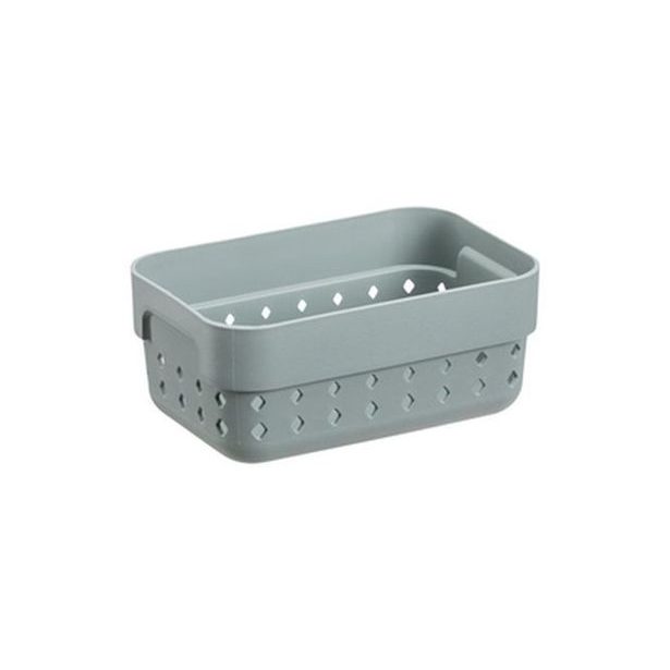 košík SEOUL S-organ., 12x8x5cm-mat.šedý, plast