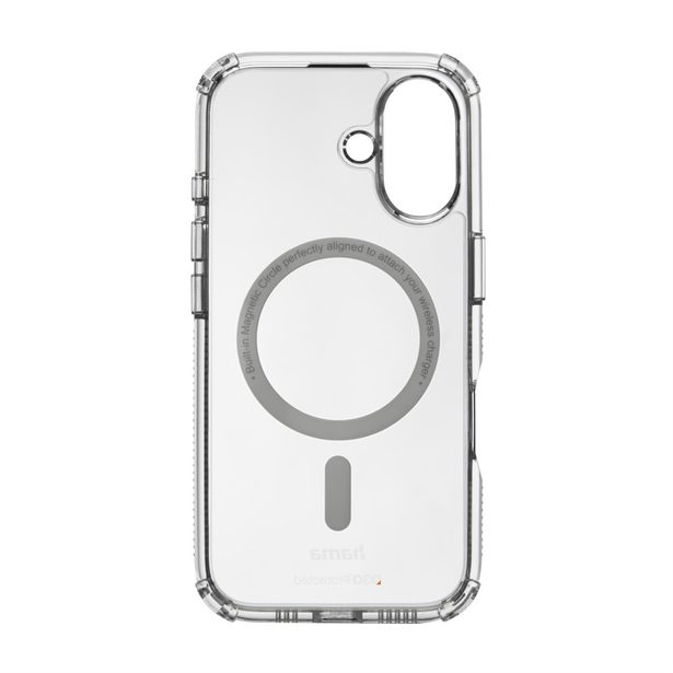 Hama Extreme Protect, kryt pro Apple iPhone 16, magnetický, D3O®, nežloutne, průhledný